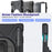 For Samsung Galaxy Tab S7 T870 T875 / S8 X700 / S9 X710 / S9 FE X510 360° Swivel Kickstand PC + Silicone Tablet Case - Black - 5