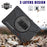 For Samsung Galaxy Tab S7 T870 T875 / S8 X700 / S9 X710 / S9 FE X510 360° Swivel Kickstand PC + Silicone Tablet Case - Black - 7