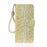 Glittery Powder Splicing Wallet Stand Leather Shell for Samsung Galaxy Note20 4G/5G - Gold - 1