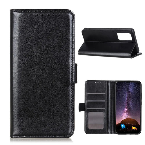 Crazy Horse Texture Leather Wallet Cell Phone Shell Smart Phone Case Bag for Samsung Galaxy S20 FE/S20 Fan Edition/S20 FE 5G/S20 Fan Edition 5G/S20 Lite/S20 Lite - Black - 1