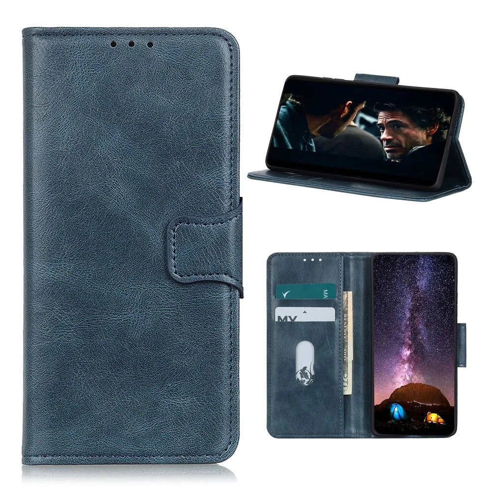 Crazy Horse Texture Leather Phone Cover for Samsung Galaxy S20 FE/S20 Fan Edition/S20 FE 5G/S20 Fan Edition 5G/S20 Lite - Blue - 1