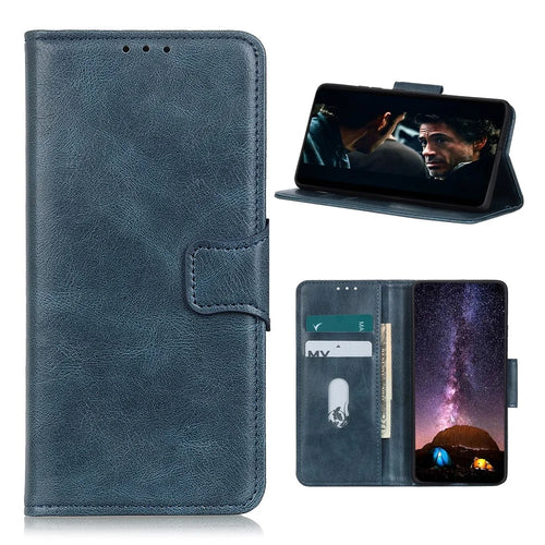 Crazy Horse Texture Leather Phone Cover for Samsung Galaxy S20 FE/S20 Fan Edition/S20 FE 5G/S20 Fan Edition 5G/S20 Lite - Blue - 1