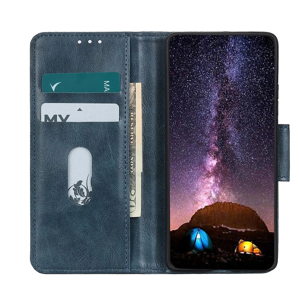 Crazy Horse Texture Leather Phone Cover for Samsung Galaxy S20 FE/S20 Fan Edition/S20 FE 5G/S20 Fan Edition 5G/S20 Lite - Blue - 7