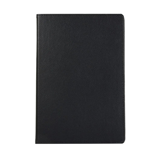 Litchi Skin Leather Shell Case with Rotating Stand for Samsung Galaxy Tab S10+ / S9+  / S8+ / S7+ / S7 FE - Black - 1
