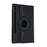 Litchi Skin Leather Shell Case with Rotating Stand for Samsung Galaxy Tab S10+ / S9+  / S8+ / S7+ / S7 FE - Black - 2