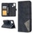 BINFEN COLOR For Samsung Galaxy A21s Phone Cases Wallet Stand Geometry Imprint Leather Cover - Black - 1