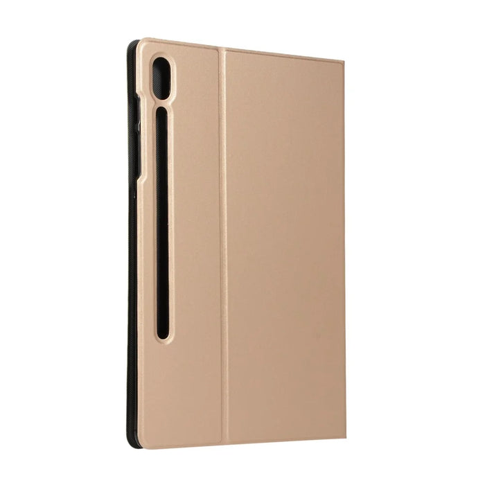 Leather Cover Stand Protective Case for Samsung Galaxy Tab S7+ / S8+ - Gold - 2