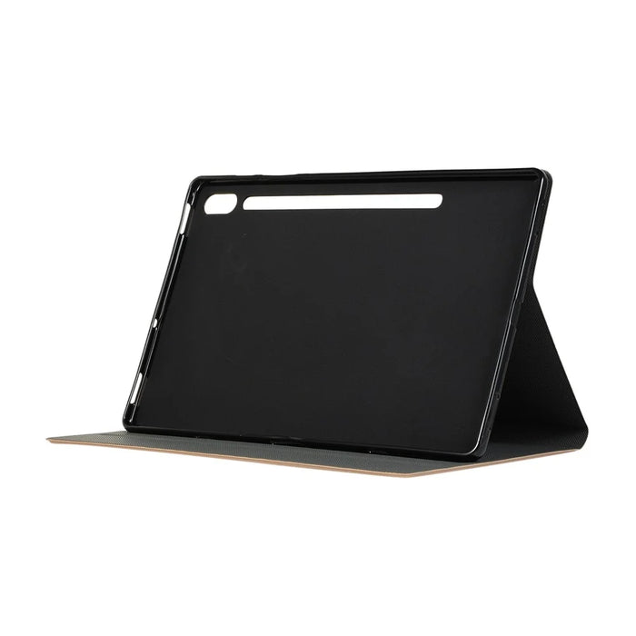Leather Cover Stand Protective Case for Samsung Galaxy Tab S7+ / S8+ - Gold - 5