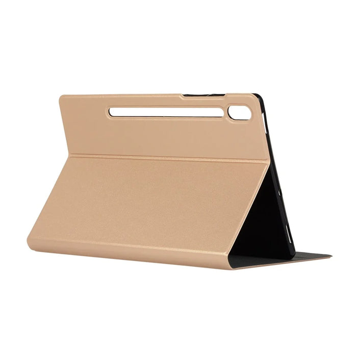 Leather Cover Stand Protective Case for Samsung Galaxy Tab S7+ / S8+ - Gold - 6