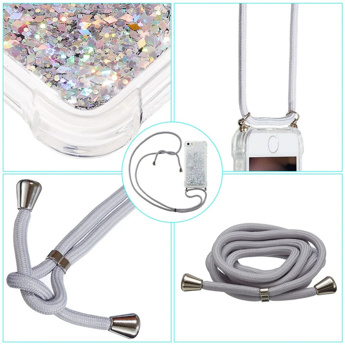 Glitter Powder Funny Quicksand TPU Back Stylish Cover for Samsung Galaxy S10 - White - 7