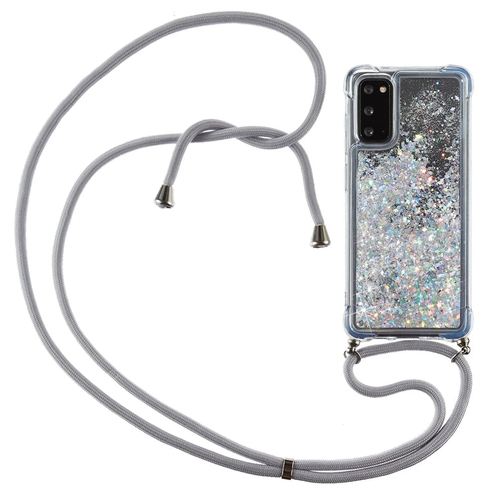 Glitter Powder Quicksand TPU Back Case for Samsung Galaxy S20 4G/S20 5G - Grey - 1
