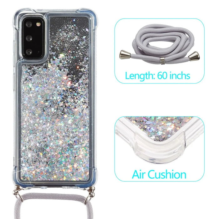Glitter Powder Quicksand TPU Back Case for Samsung Galaxy S20 4G/S20 5G - Grey - 2