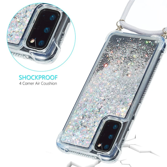 Glitter Powder Quicksand TPU Back Case for Samsung Galaxy S20 4G/S20 5G - Grey - 4