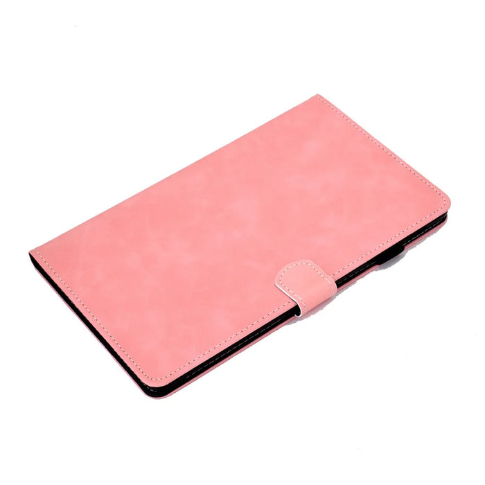 Solid Color Leather Tablet Protective Shell for Samsung Galaxy Tab A7 10.4 (2020) / (2022) T500 with Card Slot - Pink - 6