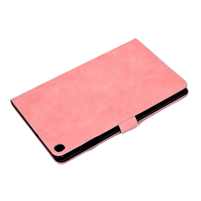 Solid Color Leather Tablet Protective Shell for Samsung Galaxy Tab A7 10.4 (2020) / (2022) T500 with Card Slot - Pink - 7