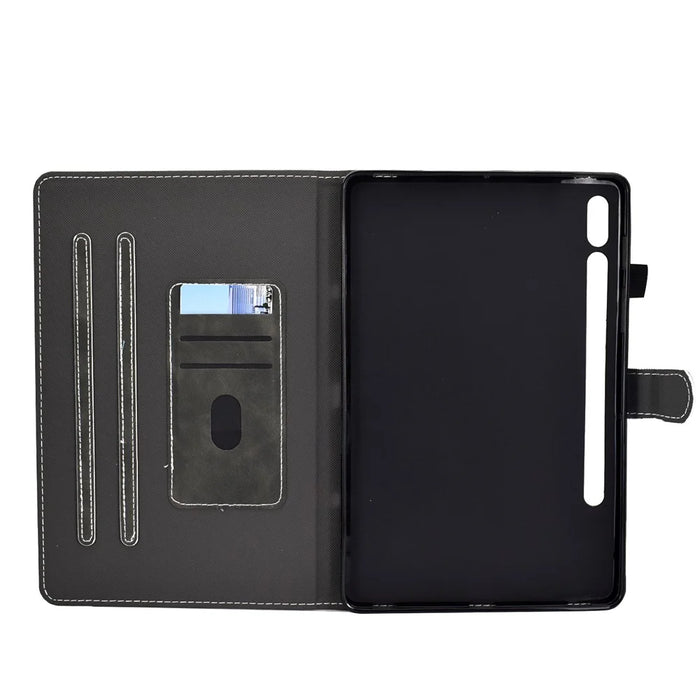 Solid Color Leather Tablet Protective Shell for Samsung Galaxy Tab S7 T870 / S8 - Black - 4