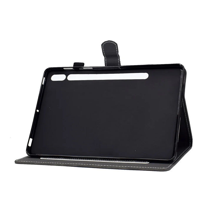 Solid Color Leather Tablet Protective Shell for Samsung Galaxy Tab S7 T870 / S8 - Black - 5