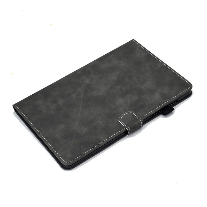 Solid Color Leather Tablet Protective Shell for Samsung Galaxy Tab S7 T870 / S8 - Black - 7