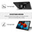 For Samsung Galaxy Tab S7+ / S8+ 360° Swivel Kickstand PC + TPU Tablet Case with Pen Slot and Hand Strap - Black - 3