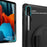 For Samsung Galaxy Tab S7+ / S8+ 360° Swivel Kickstand PC + TPU Tablet Case with Pen Slot and Hand Strap - Black - 5