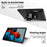 For Samsung Galaxy Tab S7+ / S8+ 360° Swivel Kickstand PC + TPU Tablet Case with Pen Slot and Hand Strap - Black - 7