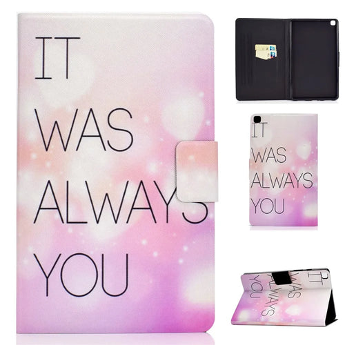 Pattern Printing Leather Stand Tablet Shell for Samsung Galaxy Tab A7 10.4 (2020) / (2022) T500 - It was always you - 1
