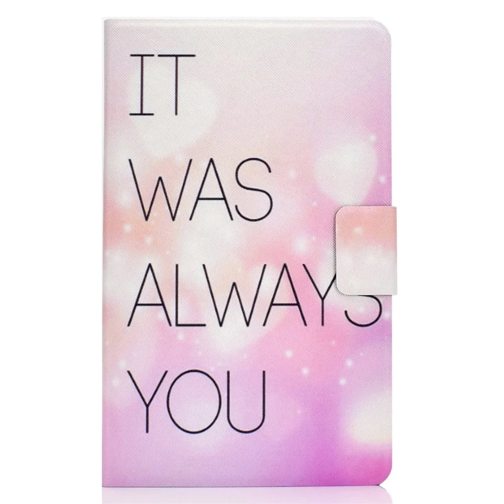 Pattern Printing Leather Stand Tablet Shell for Samsung Galaxy Tab A7 10.4 (2020) / (2022) T500 - It was always you - 2