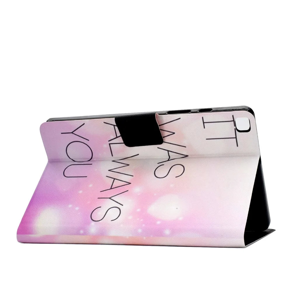 Pattern Printing Leather Stand Tablet Shell for Samsung Galaxy Tab A7 10.4 (2020) / (2022) T500 - It was always you - 4