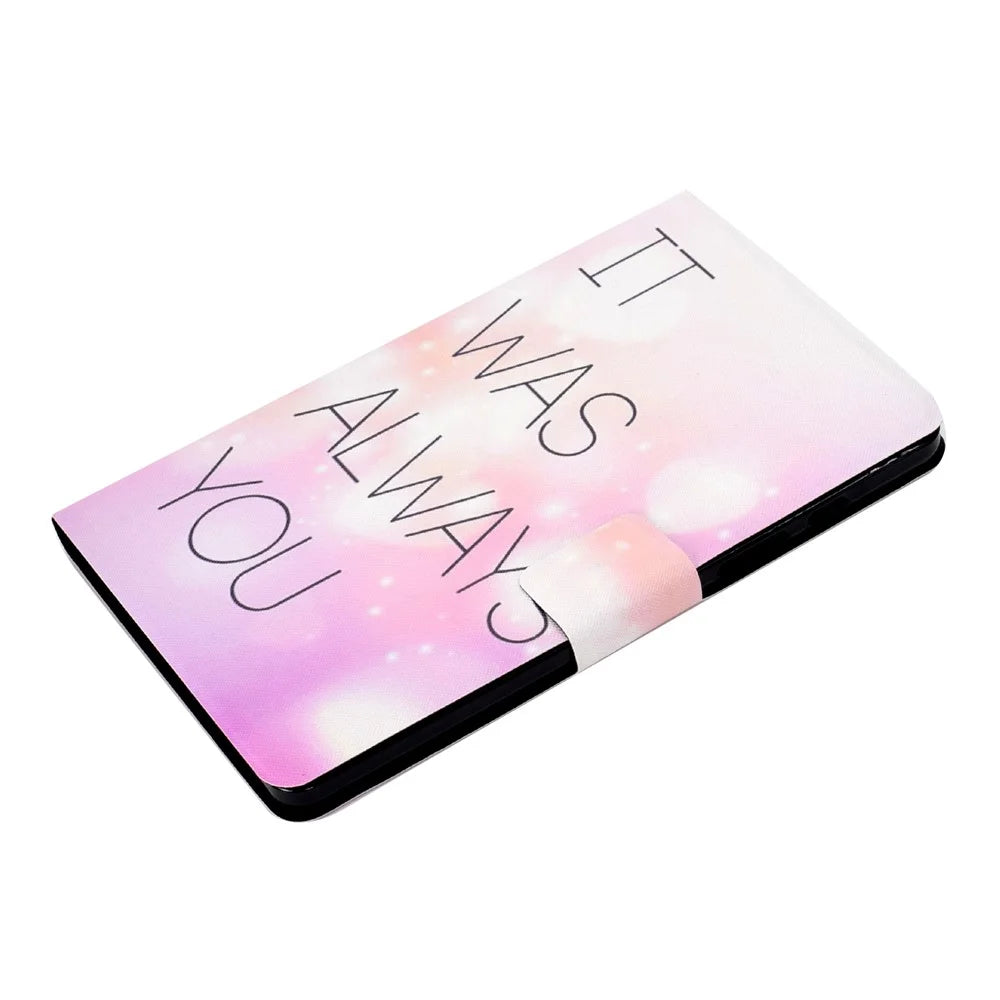 Pattern Printing Leather Stand Tablet Shell for Samsung Galaxy Tab A7 10.4 (2020) / (2022) T500 - It was always you - 5
