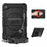 For Samsung Galaxy Tab S6 Lite P610 / P615 / S6 Lite (2022) Rotary Kickstand Hand Strap PC + Thickened Silicone Tablet Case with Shoulder Strap - All Black - 1