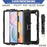 For Samsung Galaxy Tab S6 Lite P610 / P615 / S6 Lite (2022) Rotary Kickstand Hand Strap PC + Thickened Silicone Tablet Case with Shoulder Strap - All Black - 5