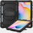 For Samsung Galaxy Tab S6 Lite P610 / P615 / S6 Lite (2022) Rotary Kickstand Hand Strap PC + Thickened Silicone Tablet Case with Shoulder Strap - All Black - 6