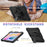 For Samsung Galaxy Tab S6 Lite P610 / P615 / S6 Lite (2022) Rotary Kickstand Hand Strap PC + Thickened Silicone Tablet Case with Shoulder Strap - All Black - 7
