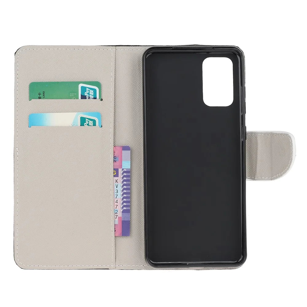 Patterned Cross Texture Leather Protector Wallet Case for Samsung Galaxy S20 Lite/S20 Fan Edition - Don't Touch My Phone - 6
