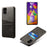 PU Leather Coated PC Cover with Double Card Slots for Samsung Galaxy M31s - Black - 1