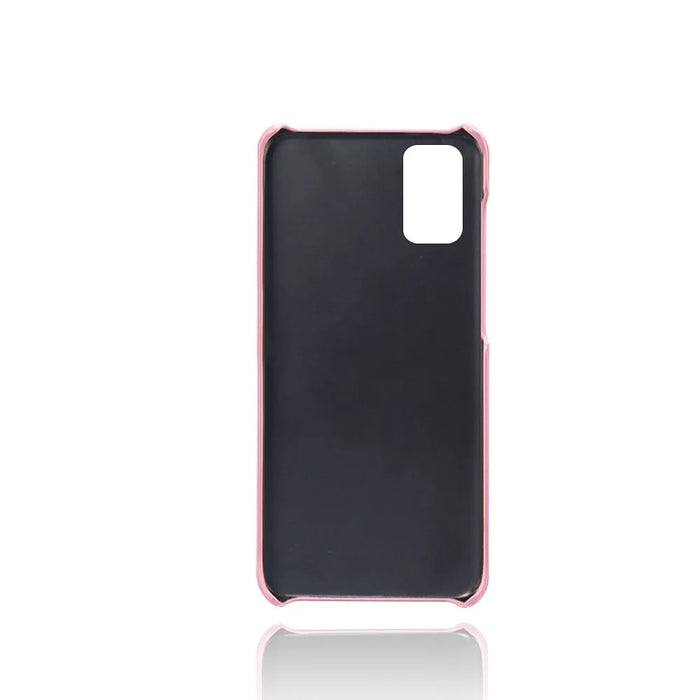 PU Leather Coated PC Cover with Double Card Slots for Samsung Galaxy M31s - Black - 2