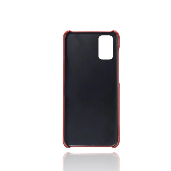 PU Leather Coated PC Cover with Double Card Slots for Samsung Galaxy M31s - Black - 5