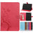 Imprint Butterfly Flower Wallet Stand Leather Cover for Samsung Galaxy Tab A7 10.4 (2020) / (2022) - Rose - 1