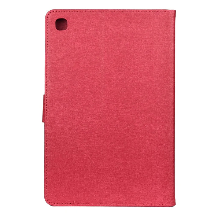 Imprint Butterfly Flower Wallet Stand Leather Cover for Samsung Galaxy Tab A7 10.4 (2020) / (2022) - Rose - 3