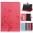 Imprint Butterfly Flower Wallet Leather Flip Shell for Samsung Galaxy Tab S6 T860 T865 - Rose - 1