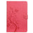 Imprint Butterfly Flower Wallet Leather Flip Shell for Samsung Galaxy Tab S6 T860 T865 - Rose - 2
