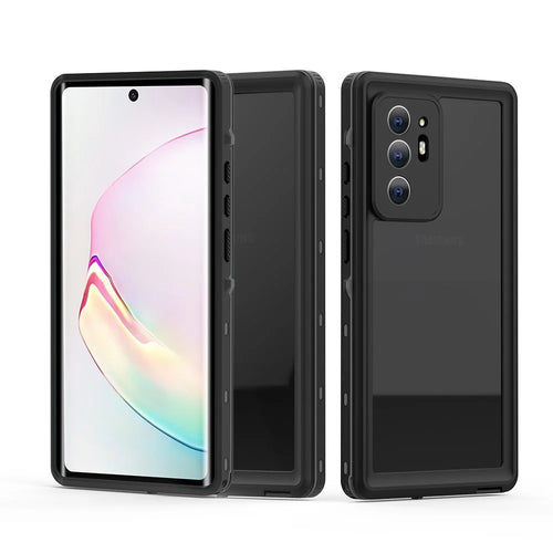REDPEPPER IP68 Waterproof Case [Support Fingerprint Unlock ] [Clear Back] for Samsung Galaxy Note20 Ultra/Note20 Ultra 5G - Black - 1