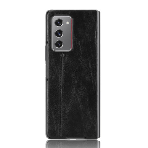 PU Leather Coated PC + TPU Shell for Samsung Galaxy Z Fold2 5G - Black - 1