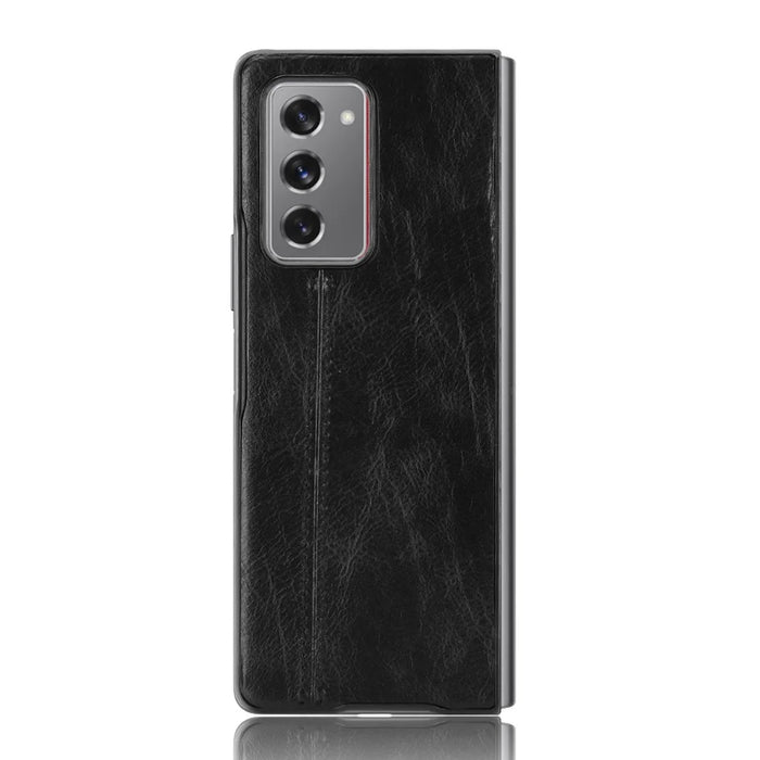 PU Leather Coated PC + TPU Shell for Samsung Galaxy Z Fold2 5G - Black - 1