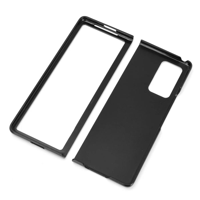 PU Leather Coated PC + TPU Shell for Samsung Galaxy Z Fold2 5G - Black - 4