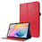 Crazy Horse Protector Card Slot Stand Leather Case for Samsung Galaxy Tab S7 / S8 - Red - 1