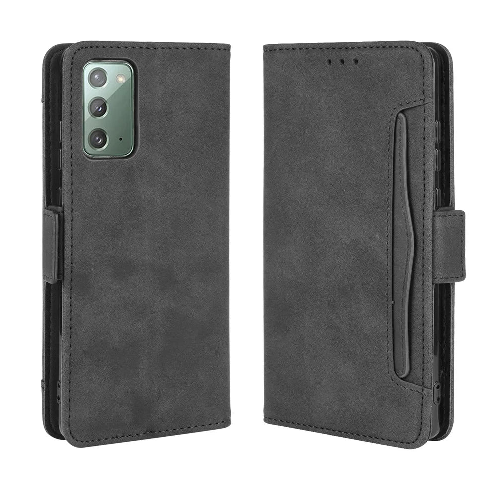 Protector Wallet Leather Stand Case for Samsung Galaxy S20 FE 4G/5G/S20 Lite/S20 FE 2022/S20 Lite Anti-Scratch Surface Leather Shell - Black - 2