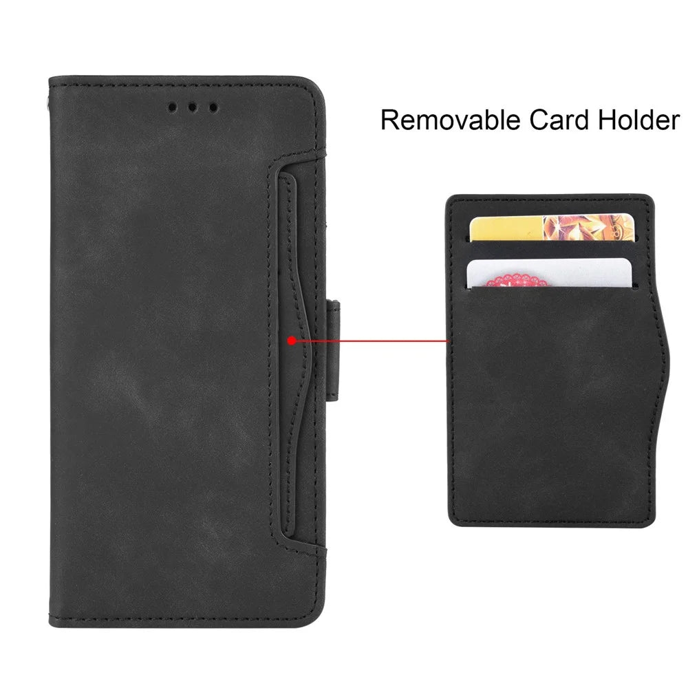 Protector Wallet Leather Stand Case for Samsung Galaxy S20 FE 4G/5G/S20 Lite/S20 FE 2022/S20 Lite Anti-Scratch Surface Leather Shell - Black - 3