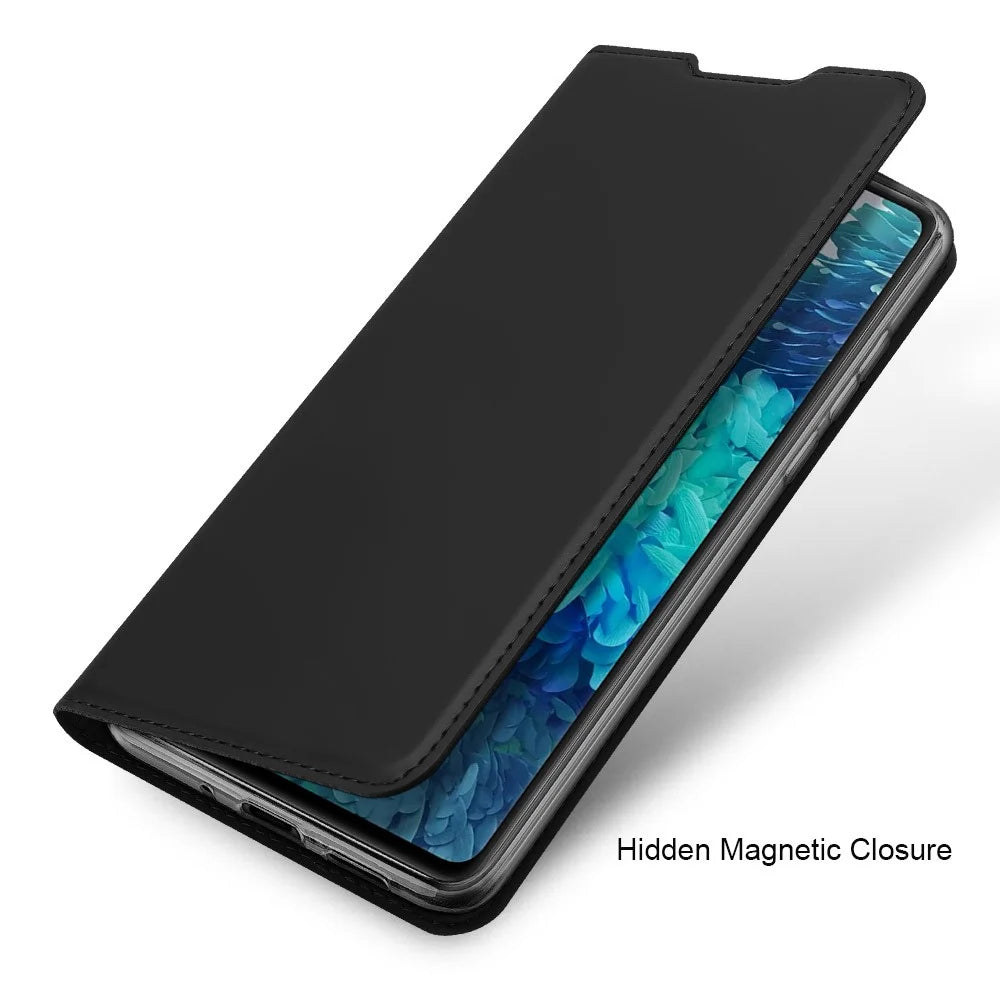 DUX DUCIS Skin Pro Series Card Slot PU Leather Phone Cover for Samsung Galaxy S20 FE 4G/5G/S20 Lite/S20 FE 2022 - Black - 2