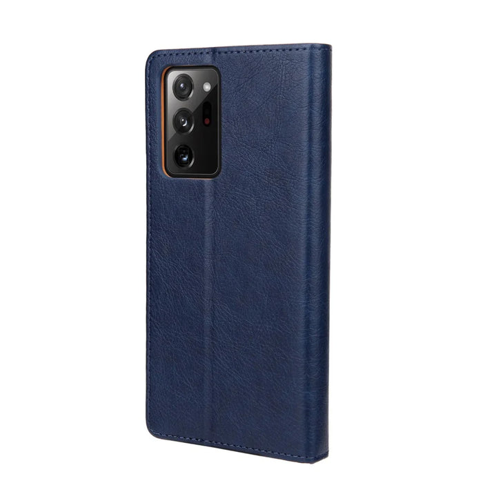 CMAI2 Leather Stand Case with Card Slots for Samsung Galaxy Note20 4G/5G - Blue - 3